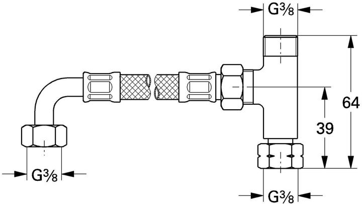 Actual product image Grohe Grohtherm Micro connection set