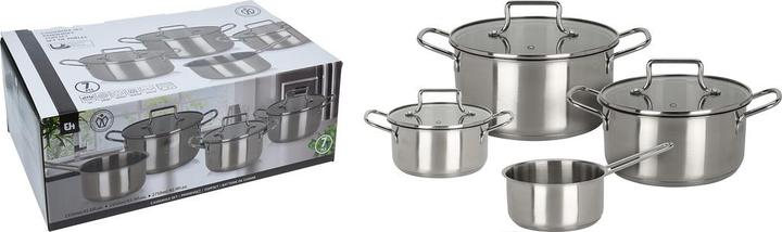 Produktbild Excellent Houseware 7-teiliges Kochtopfset (Pfannenset + Topfset, Edelstahl)