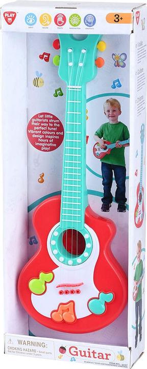 Produktbild Play Gitarre mit roten Musiknoten