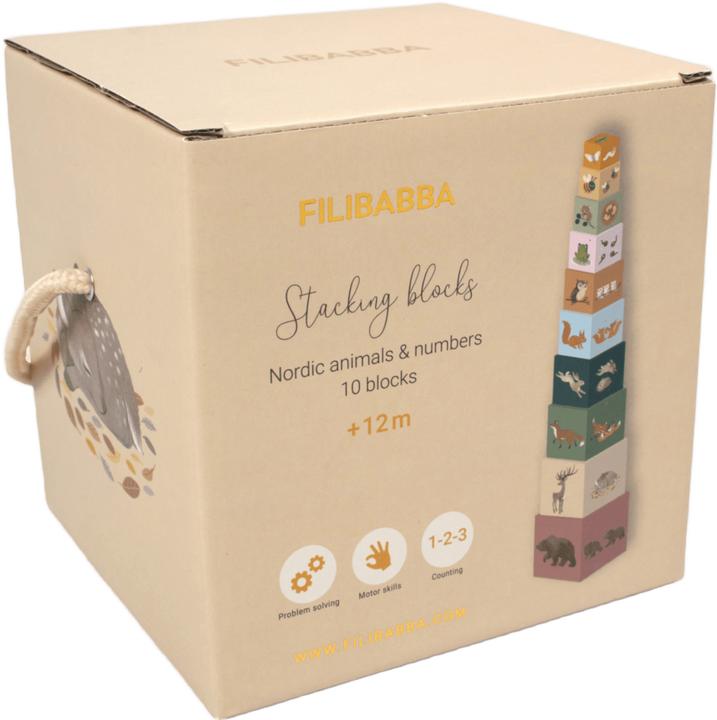 Actual product image Filibabba Stacking blocks - Nordic animals (FI-02177)