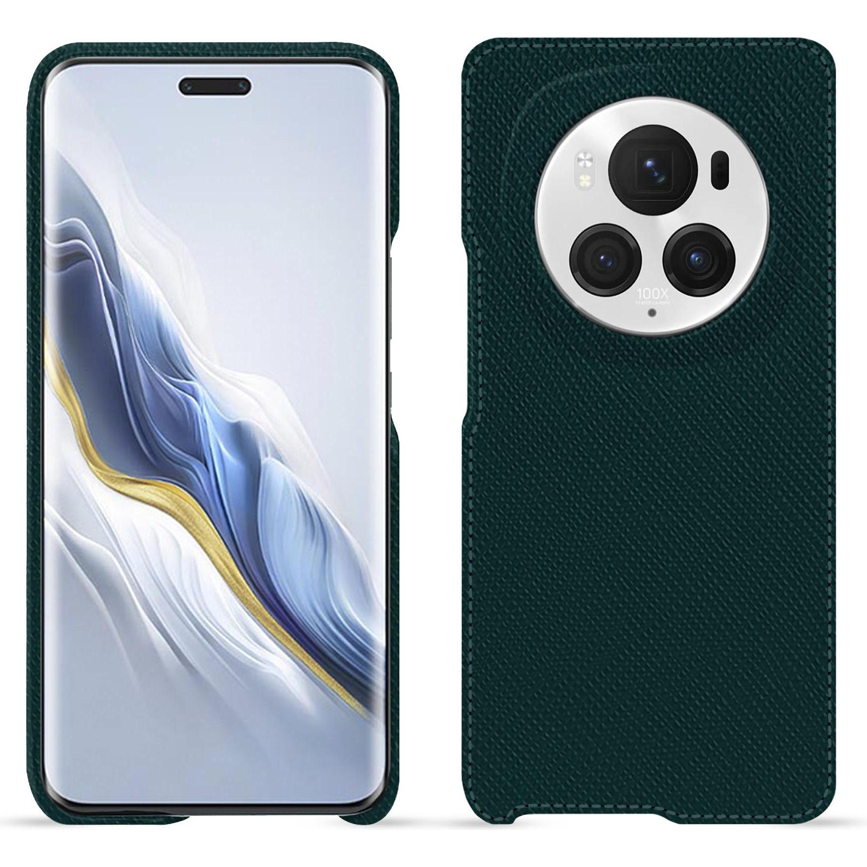 Thumbnail - Noreve Lederschutzhülle (Honor Magic6 Pro), Smartphone Hülle, Grün