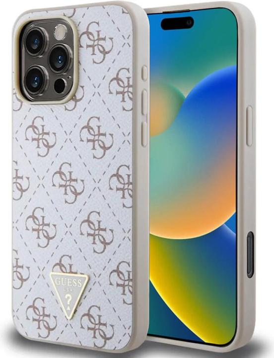 Produktbild Guess GUHCP16XPG4GPH iPhone 16 Pro Max 6.9" biały/white hardcase New 4G Triangle (Apple iPhone 16 Pro Max)