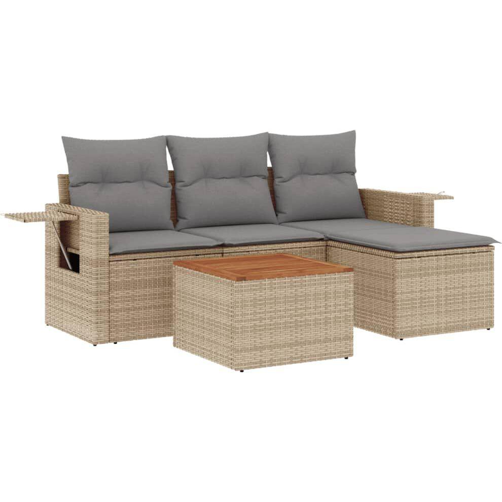 VidaXL, Gartenlounge, 10-tlg. Garten-Lounge-Set mit Kissen