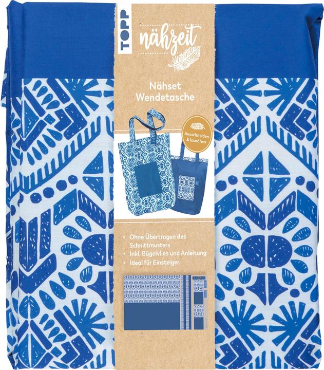 Topp Temps de couture "Kit de couture sac réversible bleu/blanc
