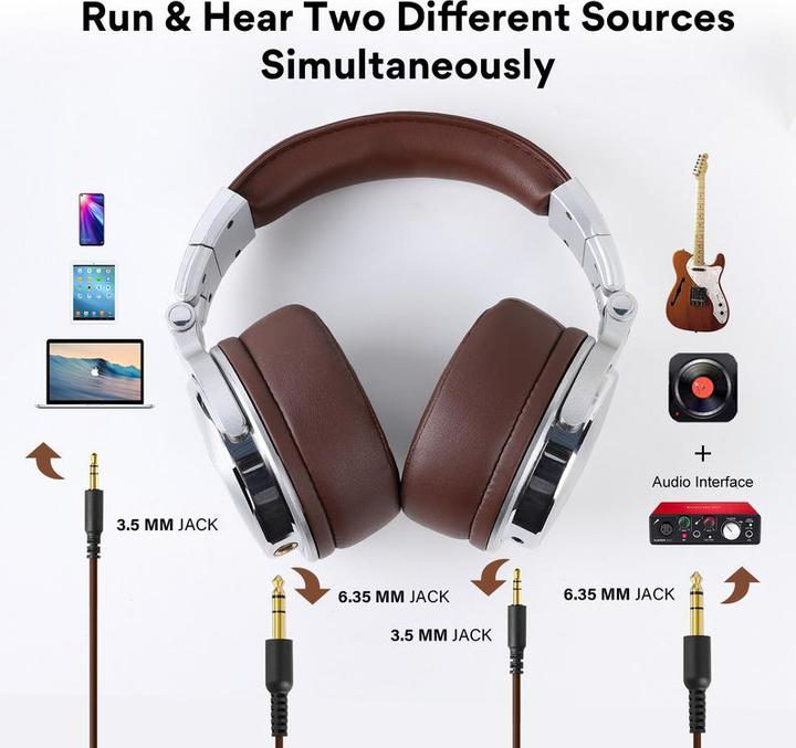 Actual product image OneOdio Pro40 silver-brown (No noise cancellation, Cable)