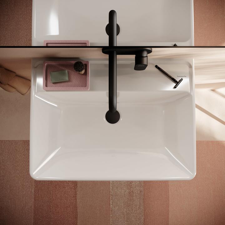 Produktbild hansgrohe Xanuia Q Waschtisch, ohne Hahnloch, mit Überlauf, 650x480mm, weiss (480 mm, 650 mm)