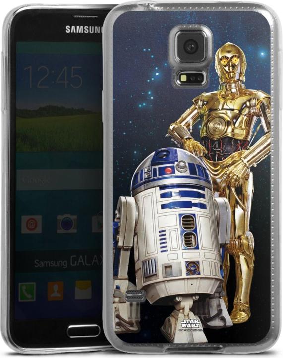 Produktbild DeinDesign Slim Case für Samsung Galaxy S5 Silikon Hülle Ultra Dünn Handyhülle Star Wars Weltall R2D2 (Samsung Galaxy S5)