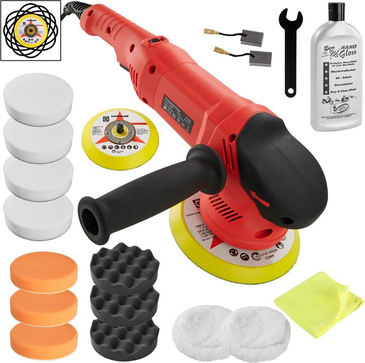Actual product image tectake Polishing machine set (Eccentric polisher)