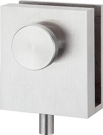 Universal Textiles Stainless steel glass door holder set, 2-panel door, bottom