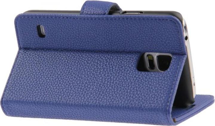 Produktbild König Design Schutzhülle Handytasche (Flip Quer) für Handy Samsung Galaxy S5 / S5 Neo Blau (Samsung Galaxy S5, Samsung Galaxy S5 Neo)