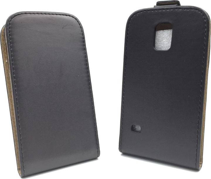 Produktbild König Design Handyhülle für Samsung Galaxy S5 Mini Schutztasche Wallet Cover 360 Case Schwarz (Samsung Galaxy S5 Mini)