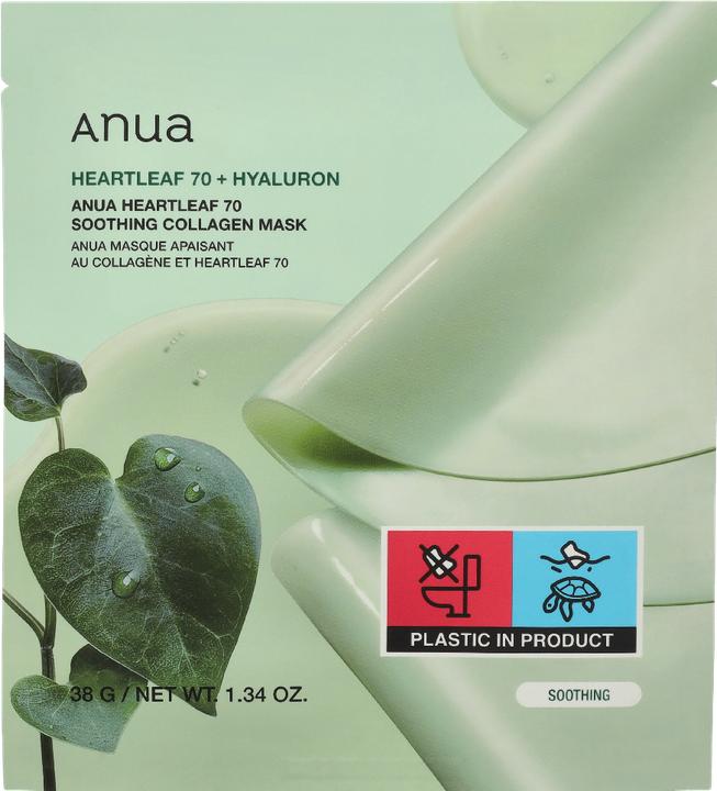 Actual product image Anua Heartleaf 70 Soothing Collagen Mask 4 Pack (38 ml)