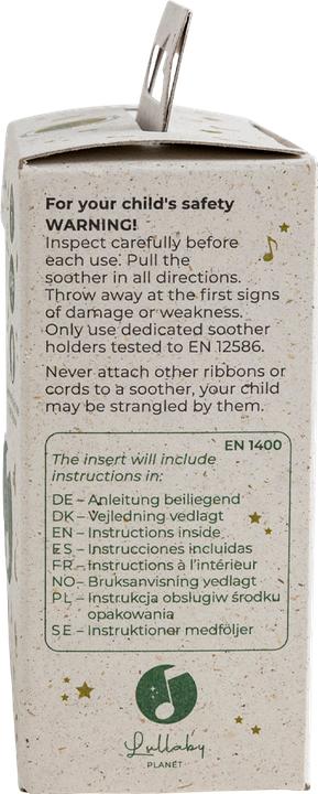 Image du produit Lullaby Planet Sucette dentaire de nuit en silicone (dès la naissance)