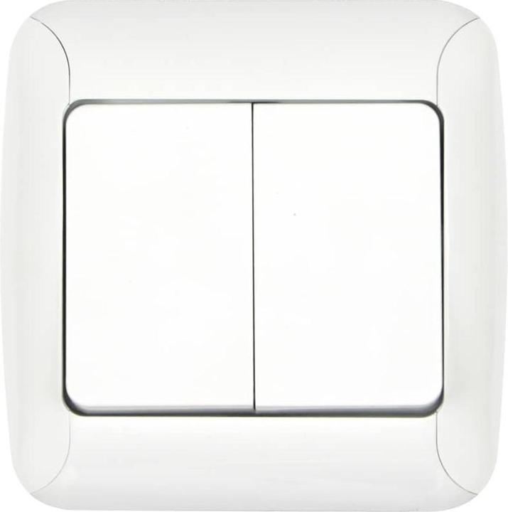 Actual product image Gunsan Fantasy 2-gang switch plug-in terminal system flush-mounted series switch white