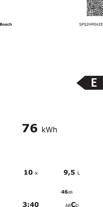 Image du produit Bosch Hausgeräte SPS2HMI42E