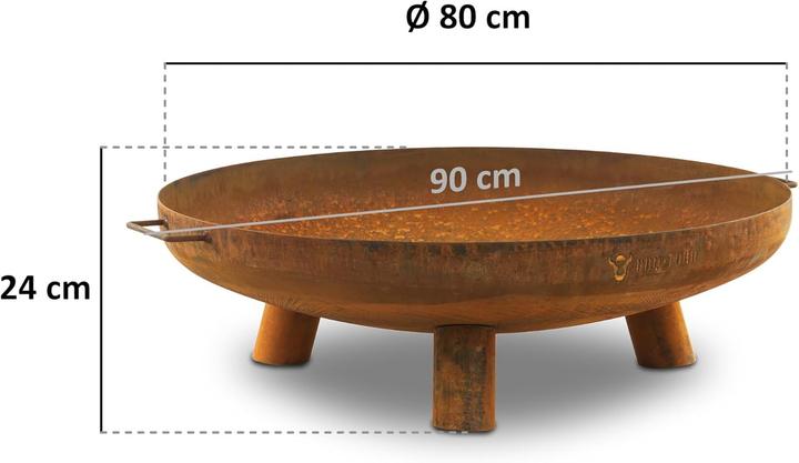 Produktbild BBQ-Toro Tragbare Feuerschale (80 cm)