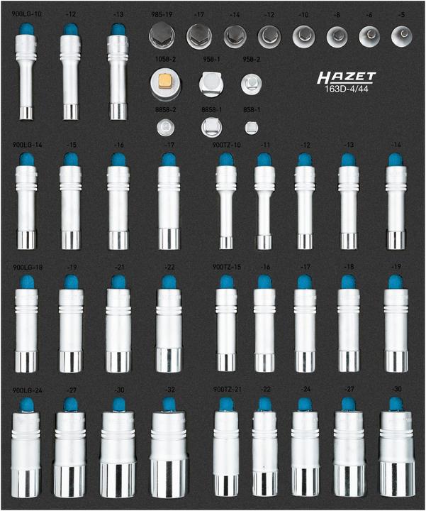 HAZET Steckschlüssel Satz 163D-4/44 ∙ 5 – 32 ∙ Anzahl Werkzeuge: 44