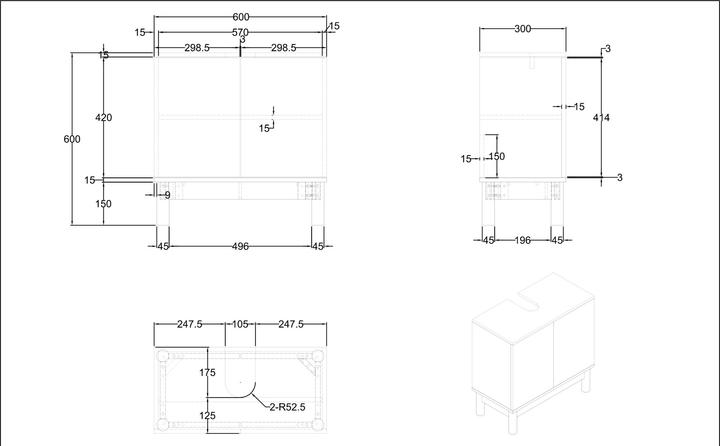 Actual product image micasa Marlin (60 x 30 x 60 cm)