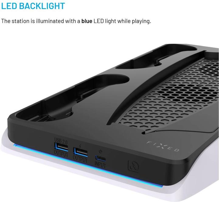 Actual product image Fixed Multifunctional Station for PS5, black and white (PS5)