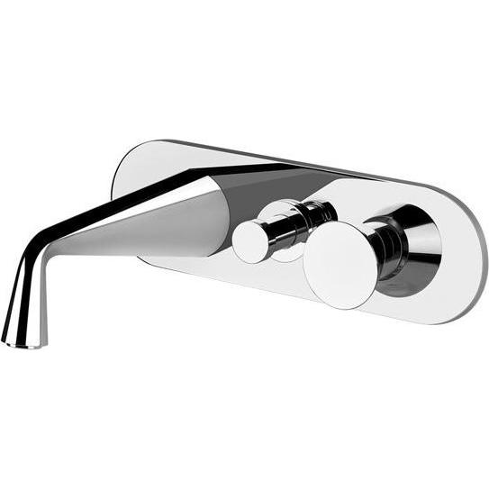 Gessi, Badarmatur, Cono Fertigmontageset für Wanne-Einhebelmischer, fester Wannenauslauf und 2-Wege Umstellung
