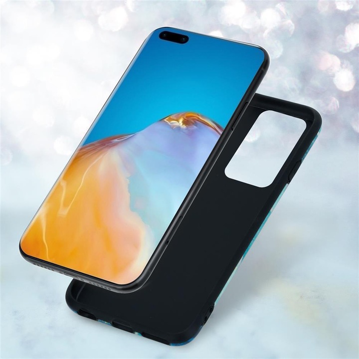 Image du produit Cadorabo Couverture IMD TPU Marbre coloré (Huawei P40)