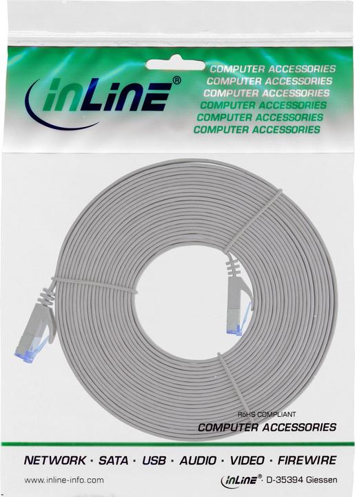 Actual product image InLine Patch cable flat (U/FTP, CAT6a, 10 m)