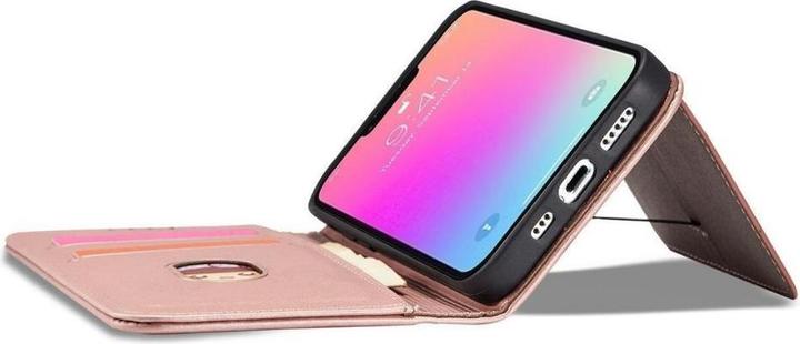 Produktbild Hurtel Magnetkarten-Etui für Samsung Galaxy S23+ Flip-Cover Geldbörsenständer pink (Samsung Galaxy S23+)