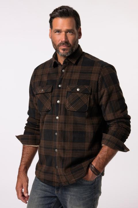 Produktbild JP1880 JP 1880 Karofleece-Overshirt, Workwear, Webfell-Futter, bis 7 XL (4XL)
