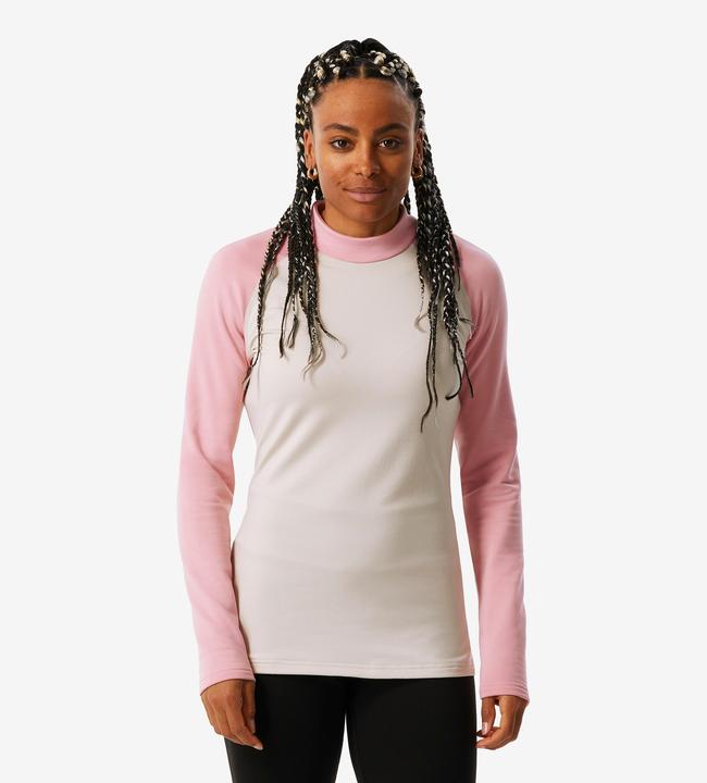 Actual product image Wedze Women's ski underwear functional shirt - BL500 beige/pink (M)