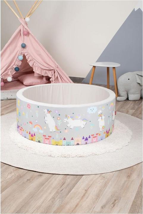 Immagine prodotto Knorrtoys Bällebad soft - "Unicorn grey" - 150 balls grey/white/transparent (ca. 7 cm)