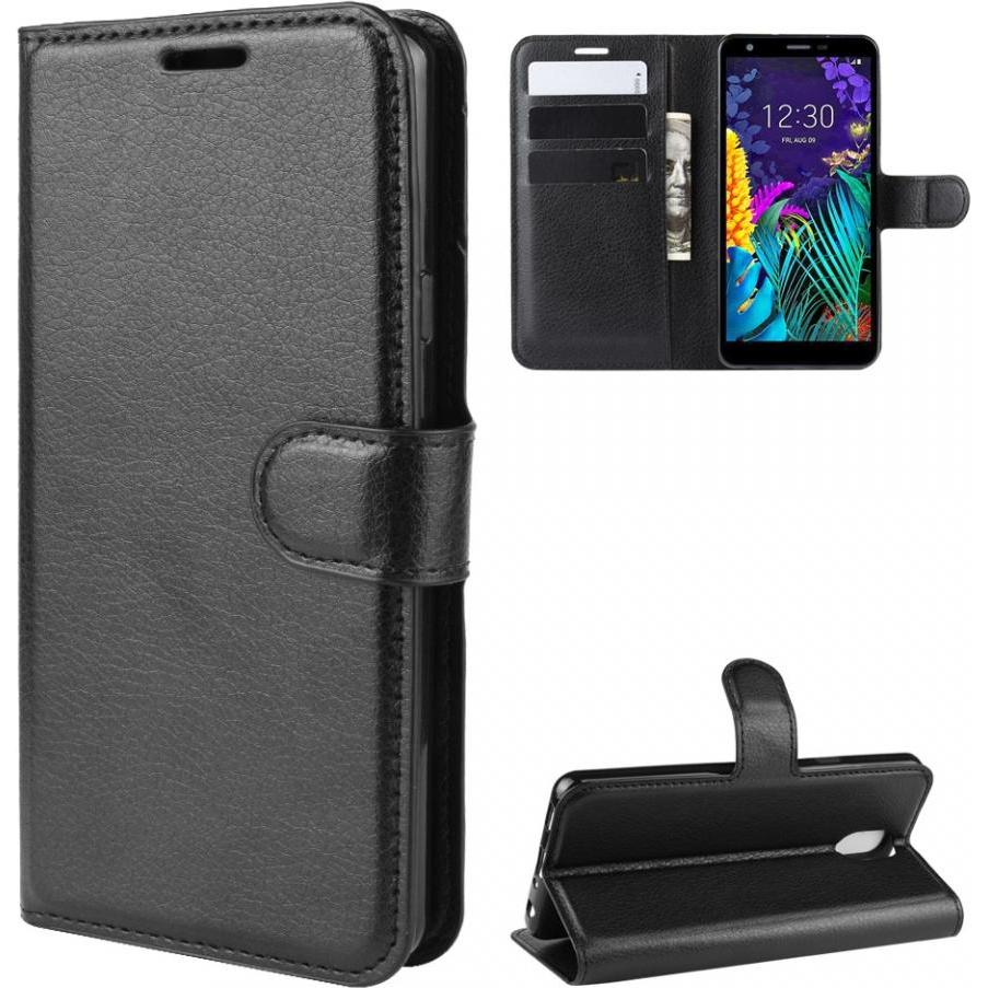 Screenguard LG K30 Leather Guard Lederhülle (LG K30), Smartphone Hülle, Schwarz