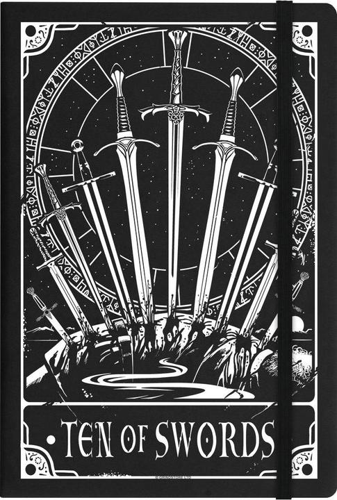 Produktbild Deadly Tarot Notizbuch Zehn Schwerter A5 (Liniert, Harter Einband)