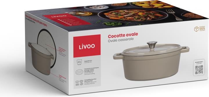 Produktbild Livoo Ovale Kasserolle (Kochtopf, Gusseisen)