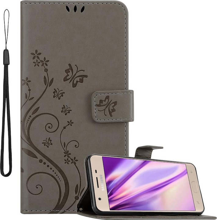 Actual product image Cadorabo Flower Book Cover (Samsung Galaxy J3 (2018))