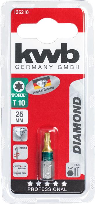 Actual product image kwb Diamond screwdriver bit1/4T25 (Hexagon socket TX)