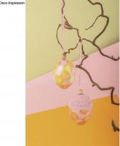 Actual product image False Plastic eggs, 10cm ø, 4 pieces (4x)