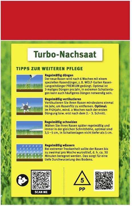 Immagine prodotto Wolf-Garten 3826052 - LR 120 TURBO-NACHSAAT 1 St. (Risemina del prato)