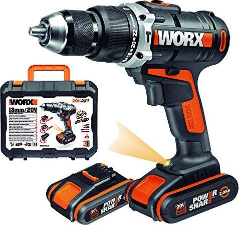Worx Kit perceuse-visseuse à percussion 20V WX372 (Fonctionnement sur batterie)