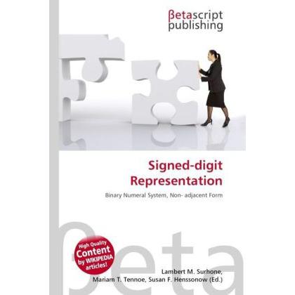 Thumbnail - Signed-digit Representation, Fachbücher von Lambert M. Surhone, Miriam T. Timpledon, Susan F. Marseken