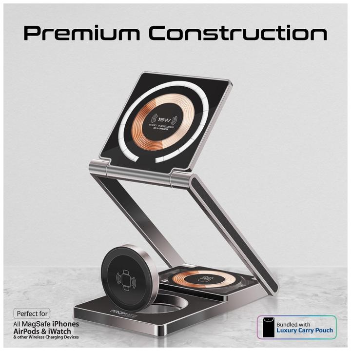 Image du produit ProMate LucidFold-Trio Chargeur MagSafe Qi (23 W)