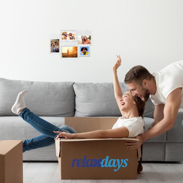 Image du produit Relaxdays Cadre photos Live Love Laugh (10 x 15 cm, 10 x 10 cm, 18 x 13 cm)