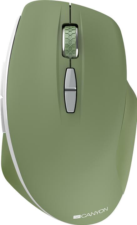 Actual product image Canyon Wireless Optical Mouse with Blue Led Sensor MW-21, with 7 Buttons, Military Green (Wireless)