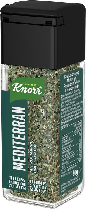 Produktbild Knorr 100% Natürlich Würzmischung Mediterran, Gewürz Streuer mit Rosmarin, Würzen ohne Salz und Zucker (30 g)