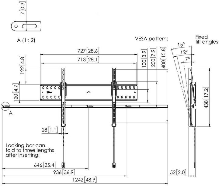 Produktbild Vogels PFW 4710 (Wand, 65", 75 kg)