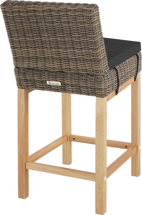 Produktbild tectake Rattan Bartisch Lovas mit 4 Stühlen Latina (161 x 64.50 x 99.50 cm)