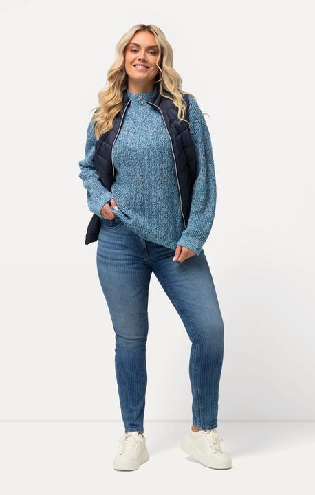 Immagine prodotto Ulla Popken Jeans modello Sarah con taglio della gamba aderente, righe e cinque tasche (62)