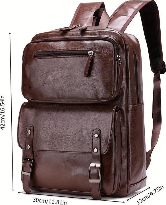 Image du produit Only-Bags.Store Sacoche élégante en simili-cuir pour ordinateur portable 15,6, sac à dos d'affaires pour hommes