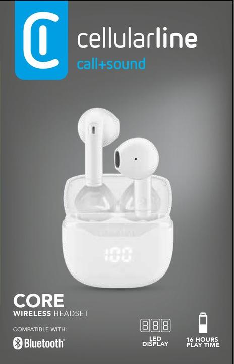 Actual product image Cellularline Bluetooth-Ohrhörer TWS CORE (4 h, Wireless)