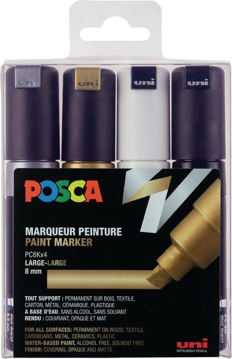 Image du produit Posca Marqueur PC-8K pointe biseautée (4x)