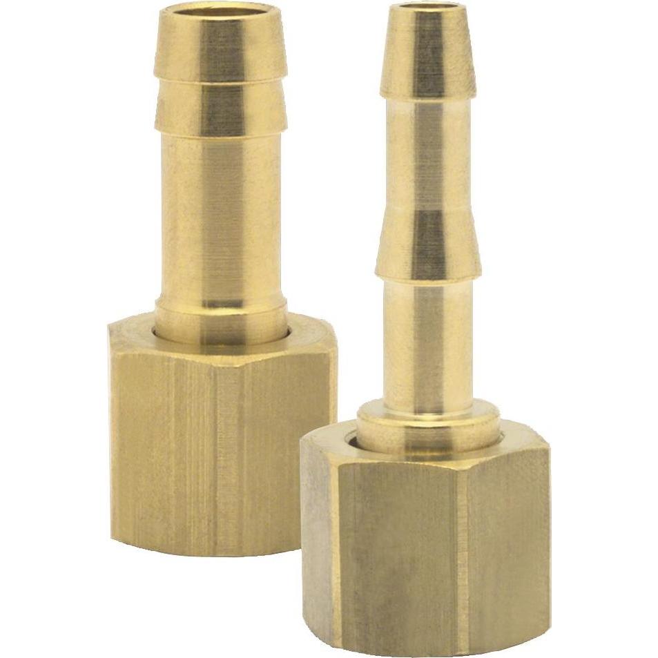 Elmag, Zubehör Druckluftwerkzeug, Druckluft Schlauchtülle Messing mit Überwurfmutter IG 1/4" für 9 mm Schlauch
